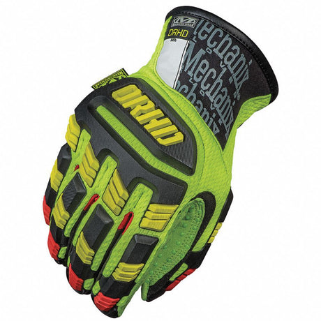 X-Large High-Visibility Yellow Leather Palm Gloves ORHD-91-011