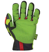 X-Large High-Visibility Yellow Leather Palm Gloves ORHD-91-011