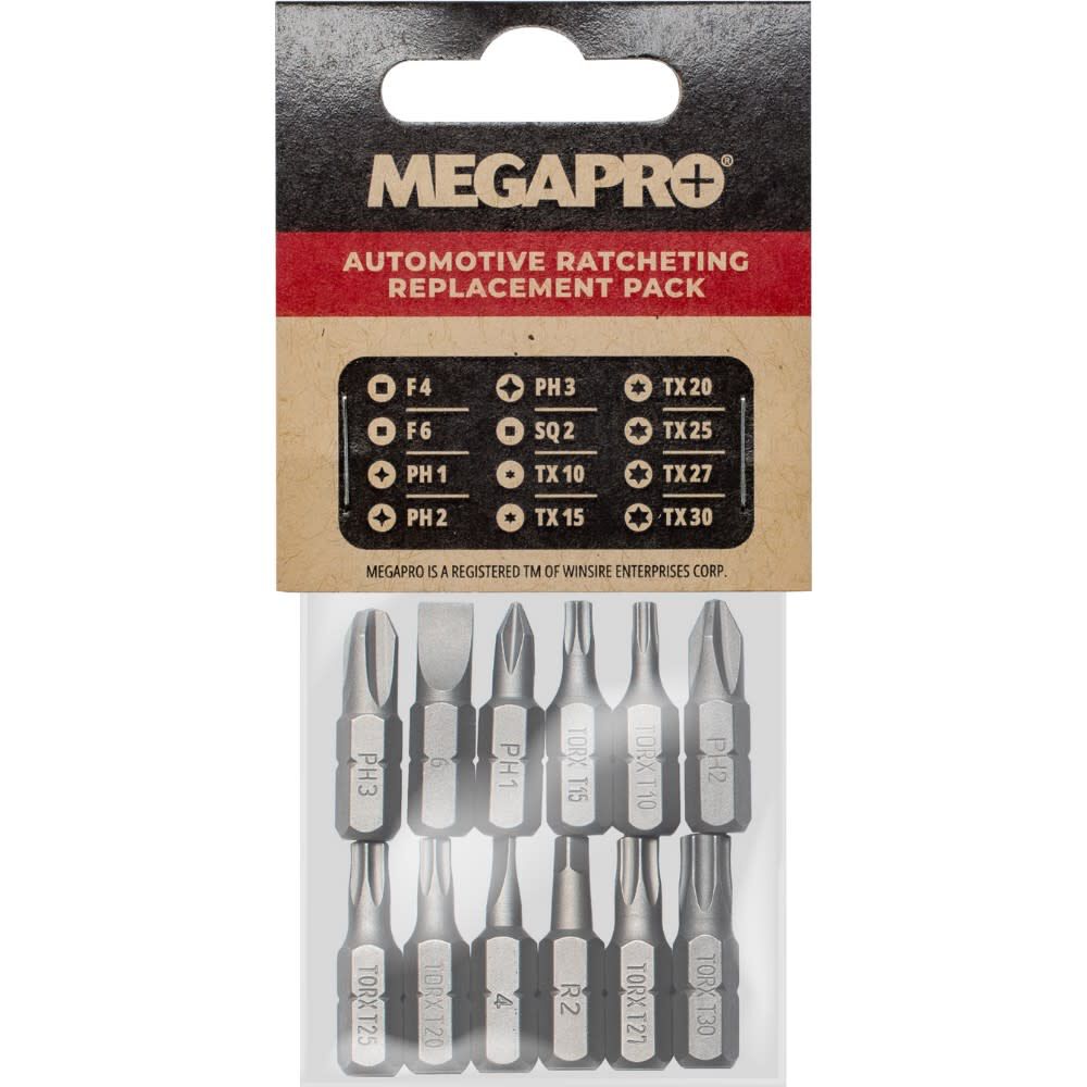 Replacement Bit Set for 13-in-1 Multi-Bit Screwdriver 6REPLACEMENT-AUTO-RD