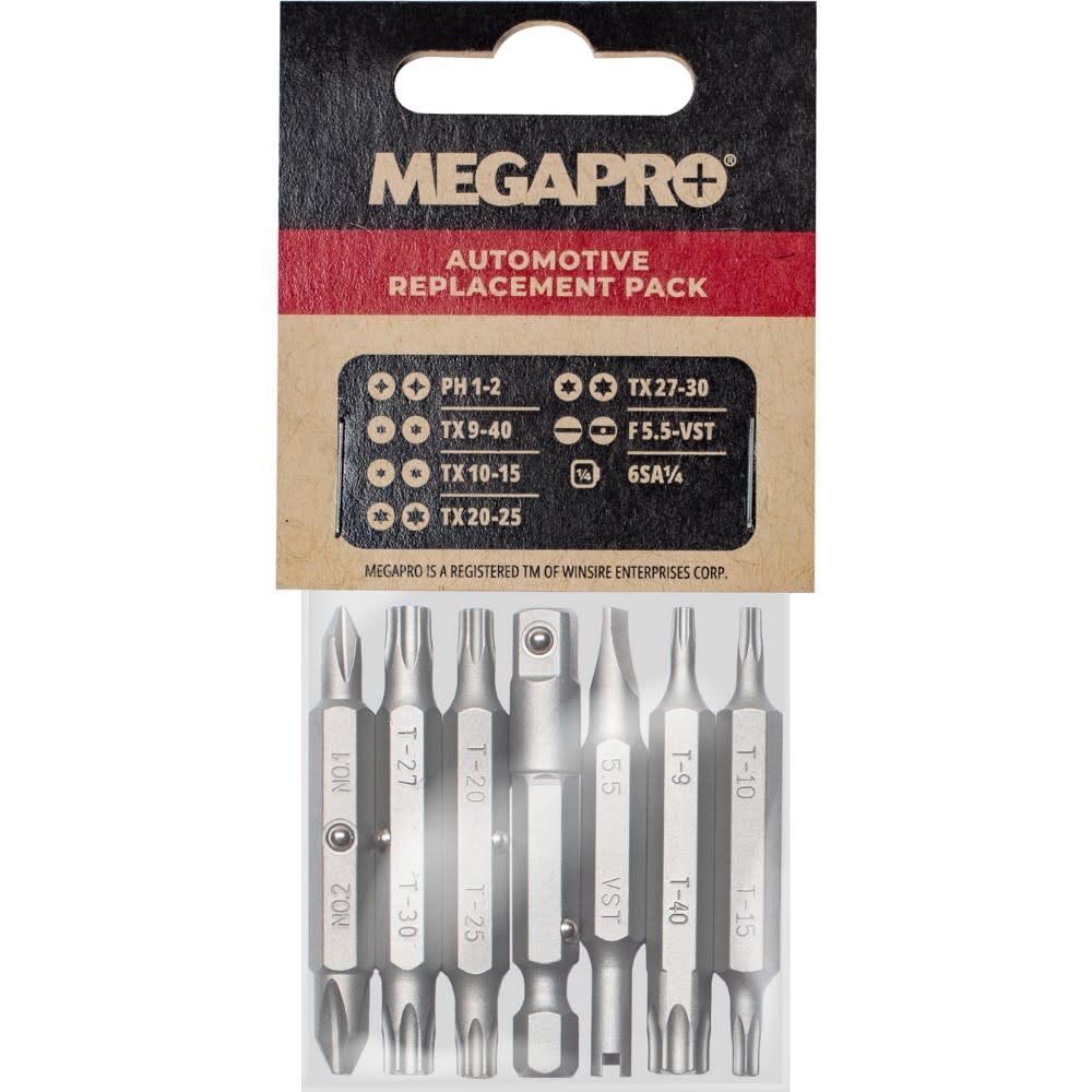 Replacement Bit Set for 15-in-1 Multi-Bit Screwdriver 6REPLACEMENT-AUTO