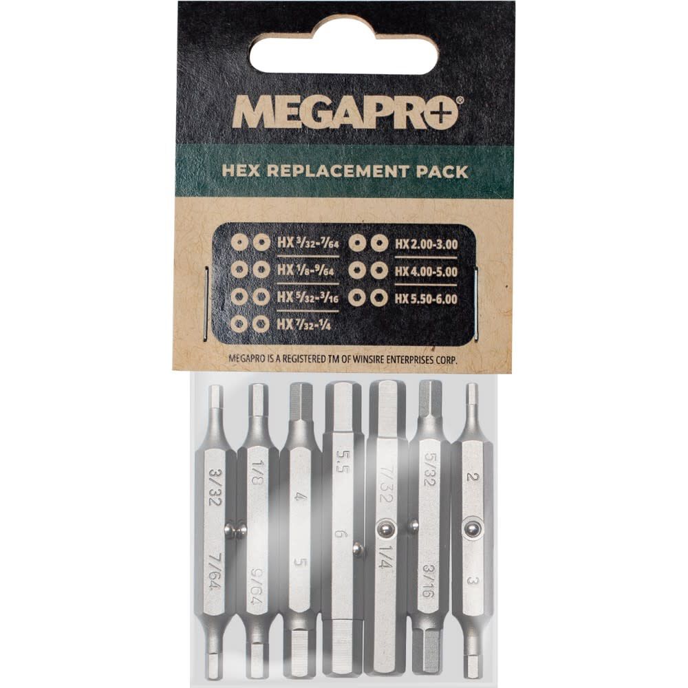 Replacement Bit Set for Hex 15-in-1 Multi-Bit Screwdriver -7/Pack 6REPLACEMENT-HX