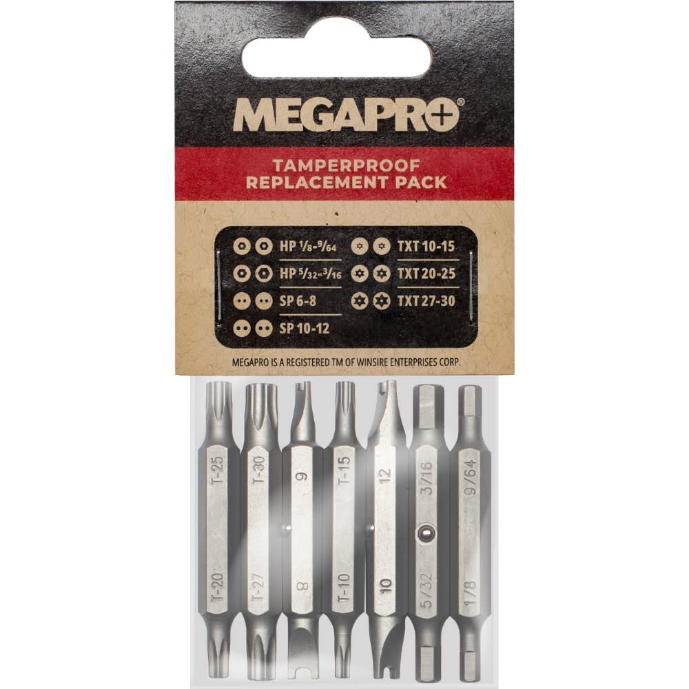 Replacement Bit Set for Tamperproof 15-in-1 Screwdriver 6REPLACEMENT-TP