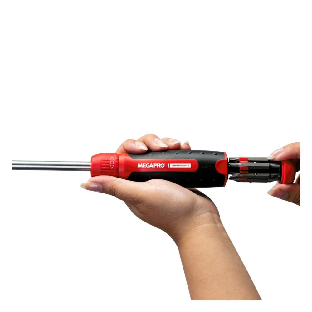 Tamperproof Ratcheting 13-In-1 Multi-Bit Screwdriver 211R2CTPRD