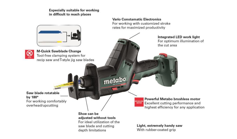 18V Compact BL Reciprocating Saw (Bare Tool) 602366840