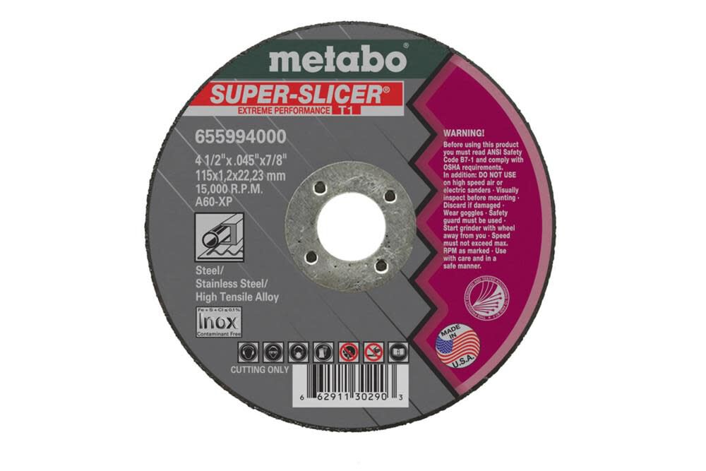 4-1/2In x 0.045In x 7/8In SuperSlicer Wheel 655994000