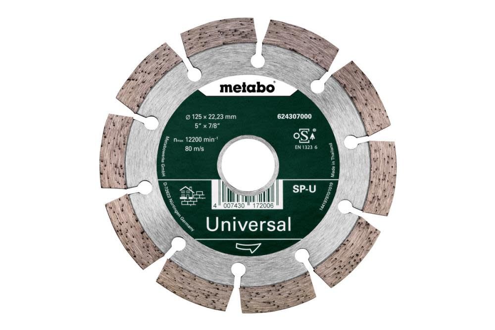 Diamond Cutting Disc 5in x 7/8in Universal 10 Segments 624307000