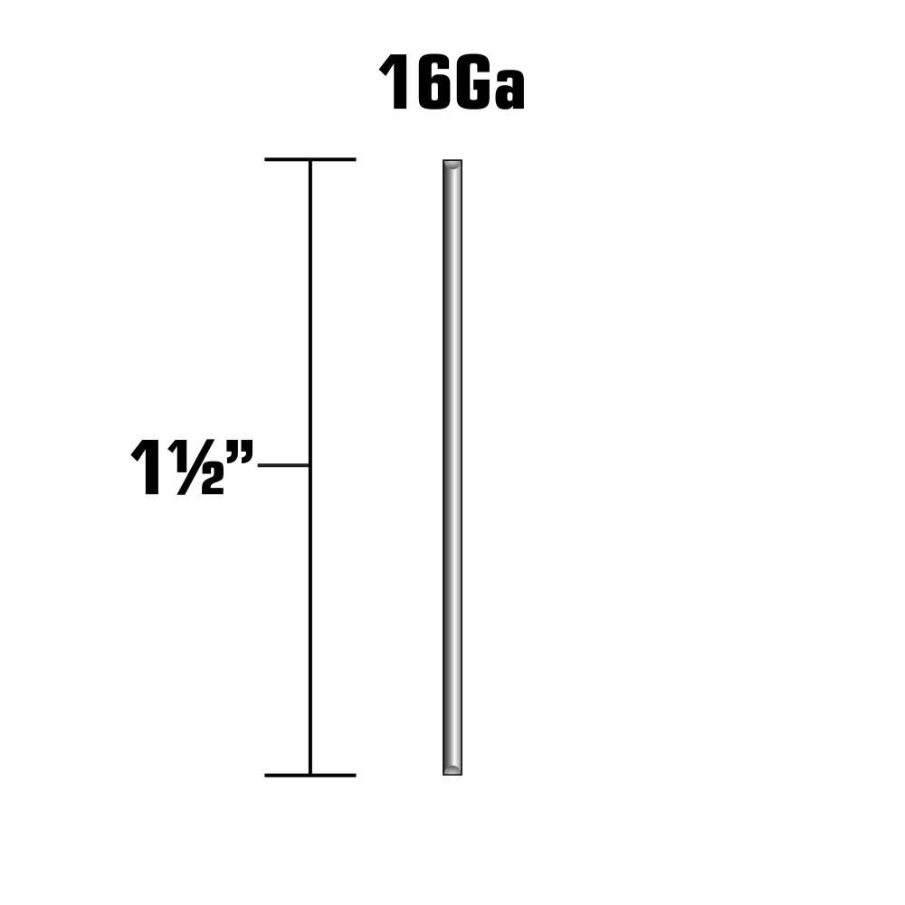 1 1/2in 16 Gauge Straight Finish Nails 1000qty 44202SHPT