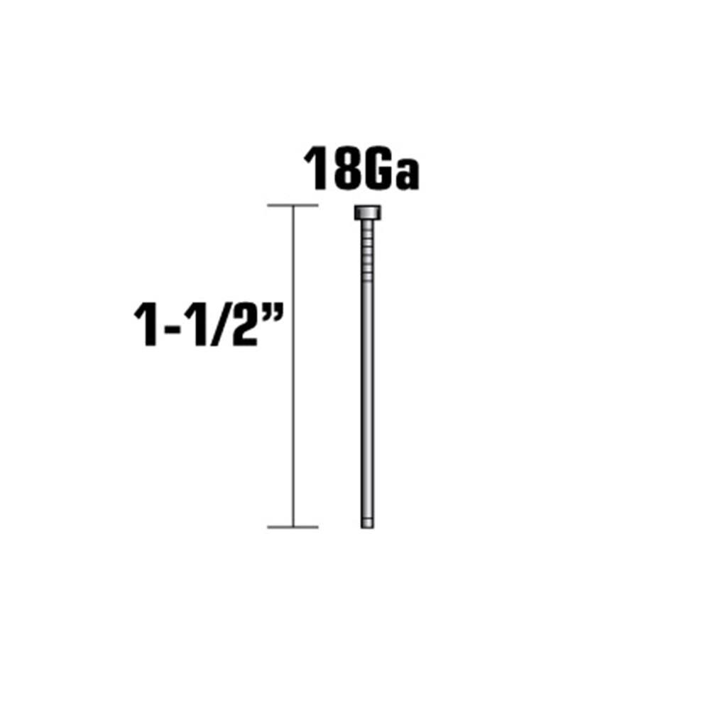 1 1/2in 18 Gauge Brad Finish Nails 5000pk 14107SHPT