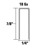 18 Gauge Electro Galvanized Steel Narrow Crown Finish Staples 5000qty 11102SHPT