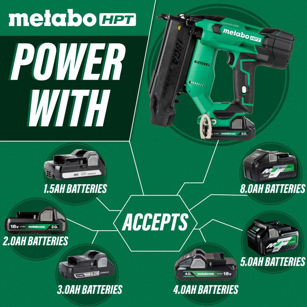 MultiVolt 2-in 18-Gauge Cordless Brad Nailer (Battery & Charger Included) NT1850DFTM