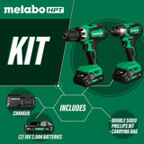 18V Brushed Hammer Drill & Impact Driver Combo Kit KC18DFXM