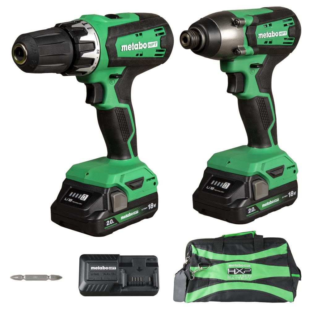 18V Brushed Hammer Drill & Impact Driver Combo Kit KC18DFXM