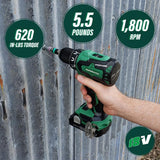 18V Brushless Li-Ion Driver Drill: 620 in-Lbs (Bare Tool) DS18DBFL2Q4M