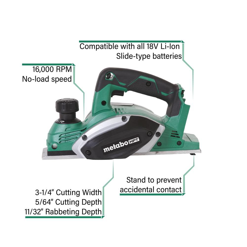 18V Cordless Li-Ion 3-1/4in Planer (Bare Tool) P18DSLQ4M