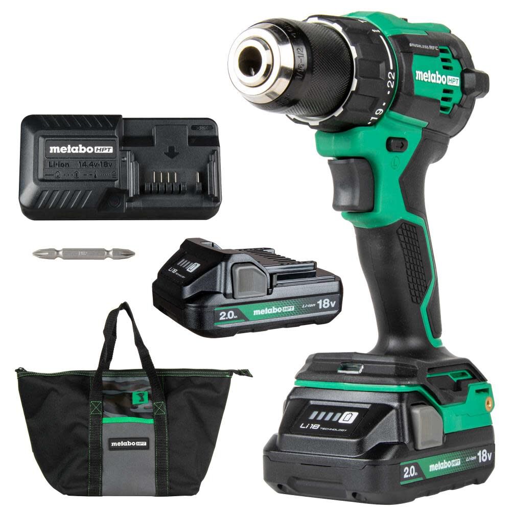 18V MultiVolt Cordless Brushless Hammer Drill Kit (2 x 2.0Ah) DV18DEXM