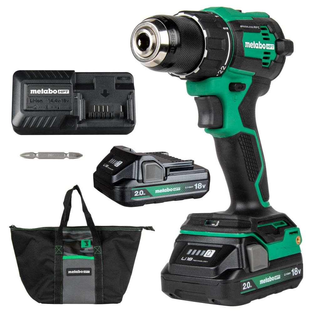 18-volt 1/2-in Keyless Brushless Cordless Drill (2-Batteries Included, Charger Included and Soft Bag included) DS18DEXM