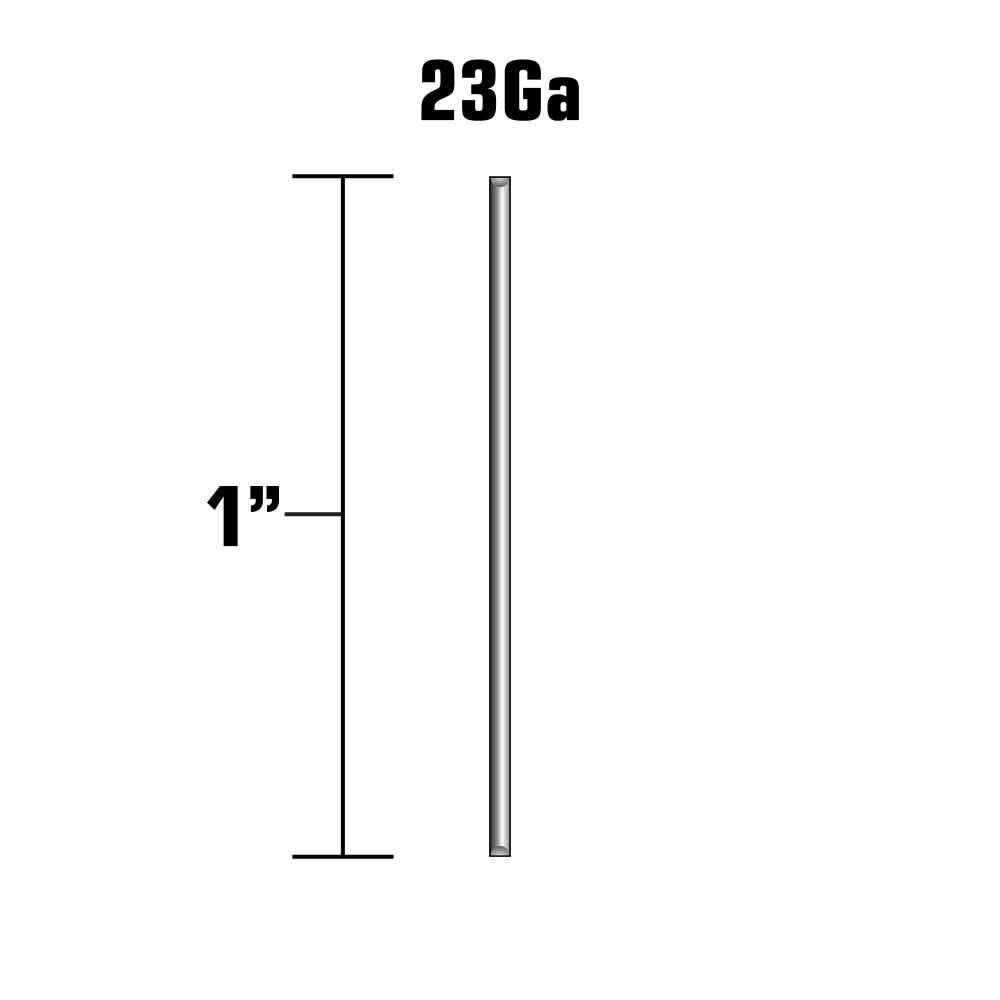 1in 23 Gauge Galvanized Headless Pins 2000pk 23002SHPT