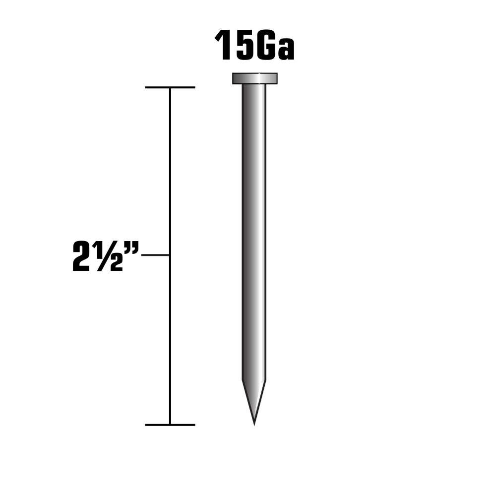 2 1/2in 15 Gauge Finish Nails 1000qty 24206SHPT