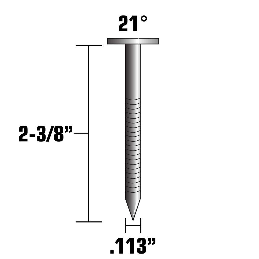 2 3/8in Nails 304 Stainless Steel 1000qty 10150SHPT