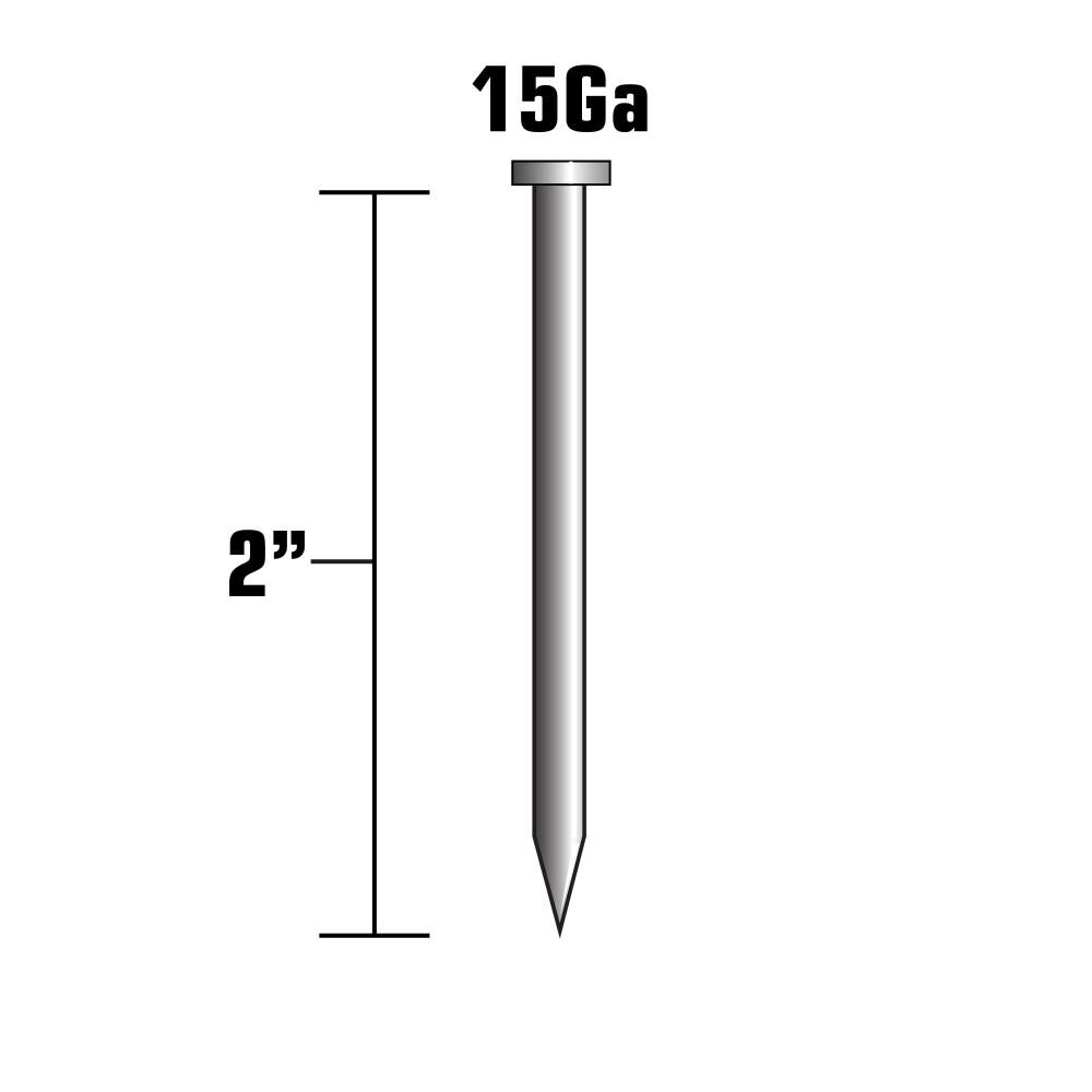 2in 15 Gauge Galvanized Angled Finish Nails 1000qty 24204SHPT