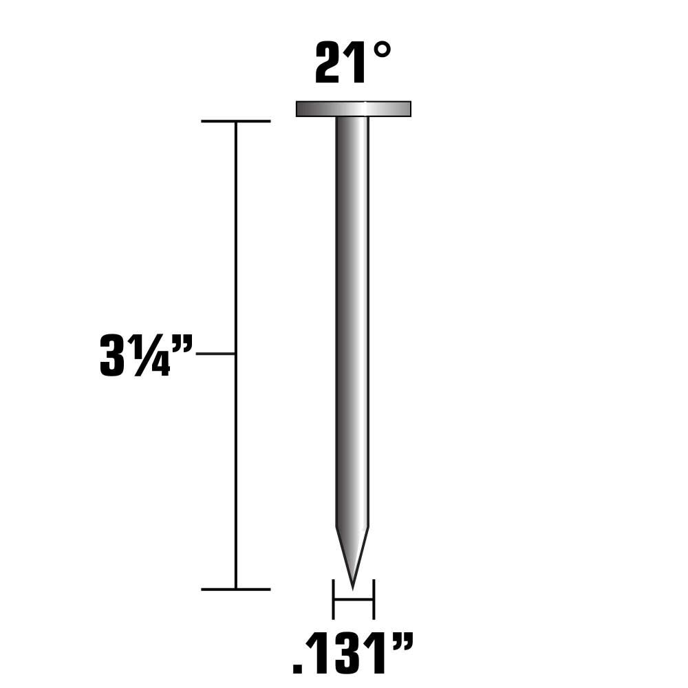 3 1/4in Smooth Bright Basic Plastic Strip Nails 4000qty 10111HPT