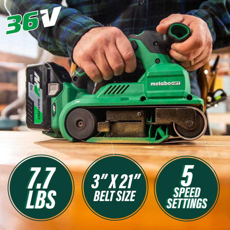 36V MultiVolt Cordless Brushless 3 Inch x 21 Inch Belt Sander (Bare Tool) SB3608DAQ4M