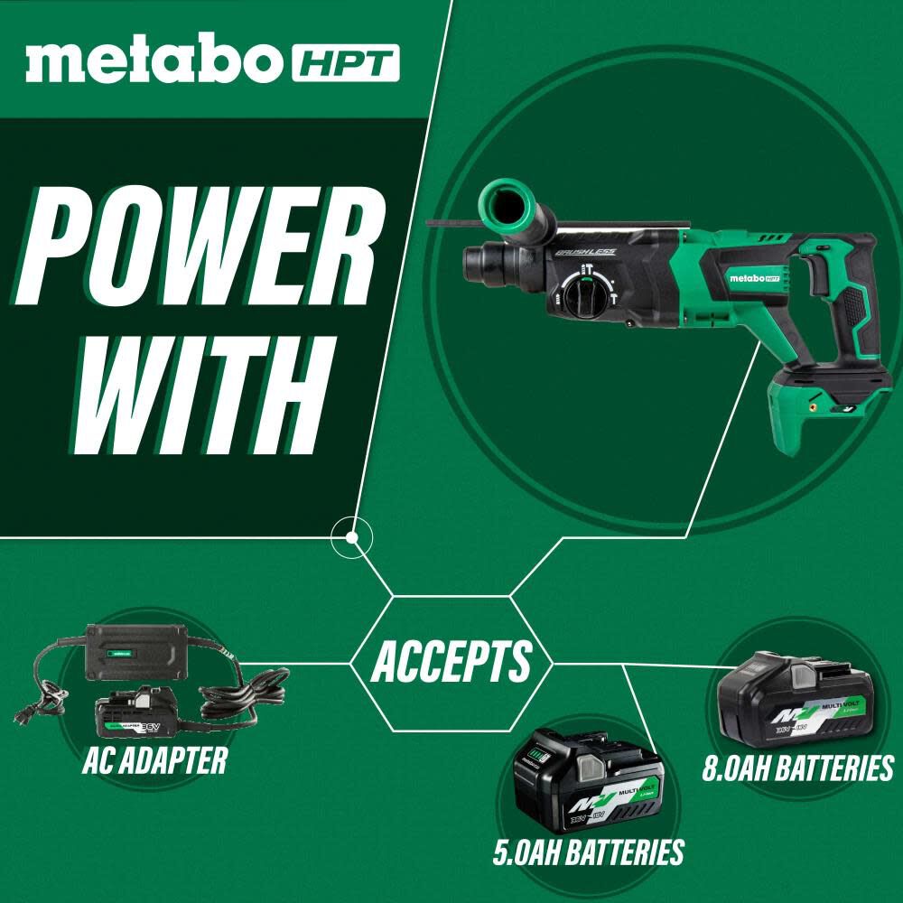 36V MultiVolt Rotary Hammer SDS Plus 1 1/8in D Handle (Bare Tool) DH3628DDQ4M