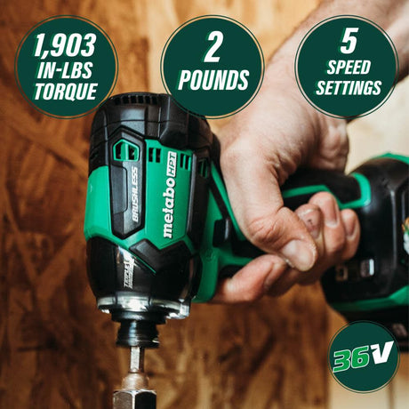 36V MultiVolt Triple Hammer BOLT Impact Driver Cordless Kit WH36DCM