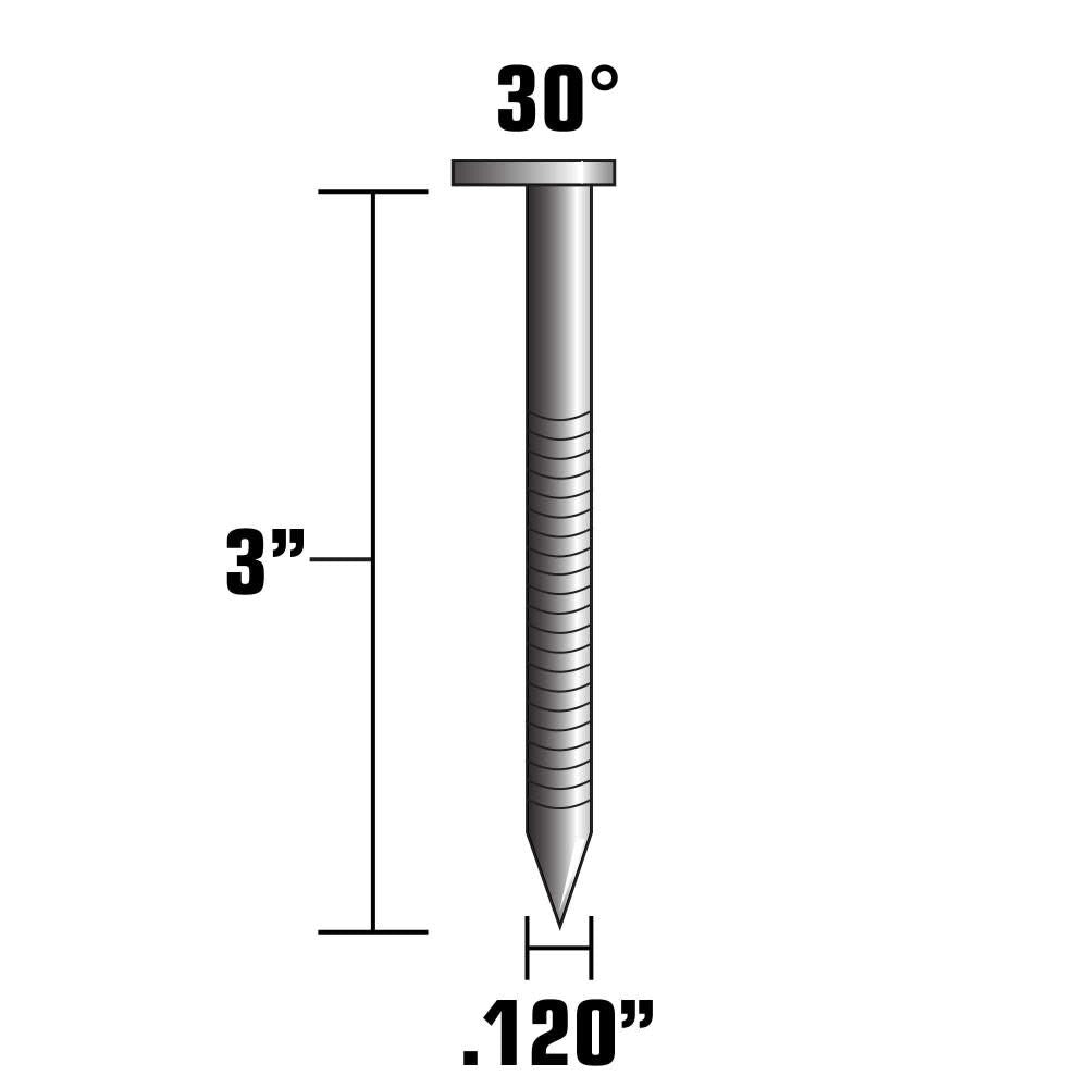 3in Clipped Head Paper Tape Nails 2000qty 15137HPT