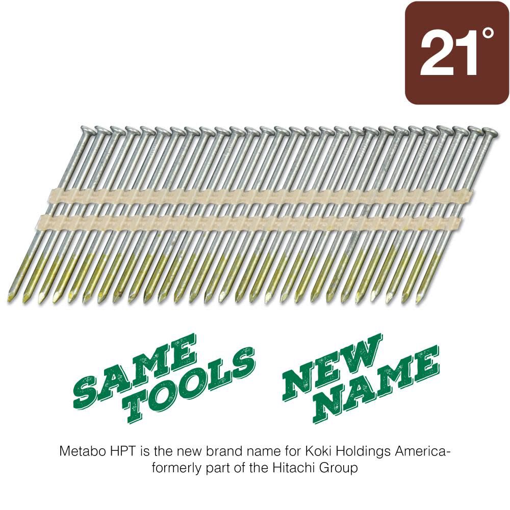 3in x .131 Brite Smooth Full Round Head Basic Plastic Strip Framing Nails 4000 Nails 10110HPT