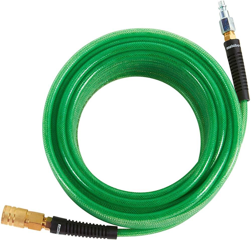 Air Hose 1/4in x 50' 1/4in Industrial Fittings Professional Grade Polyurethane 300 PSI 115155M