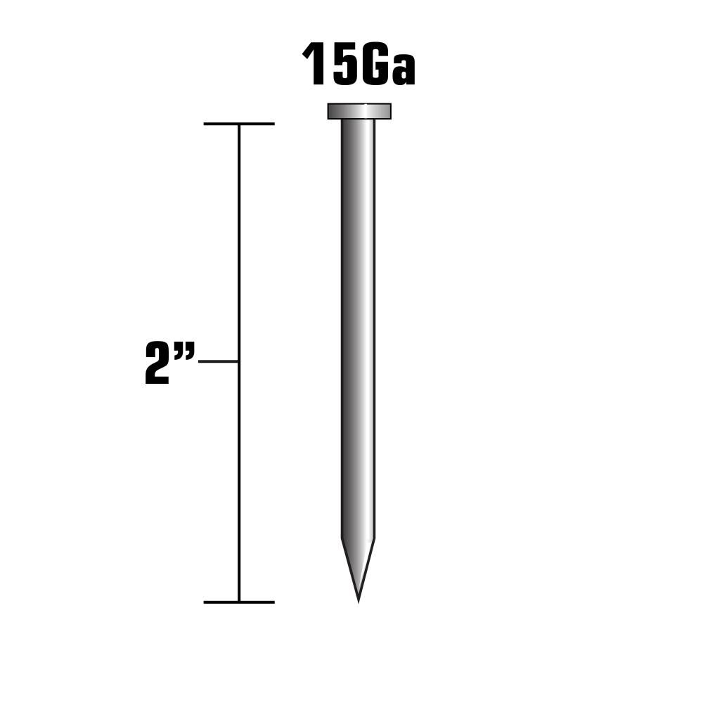 Finished Nails Angled 2in 15 Gauge 4000qty 14305HPT