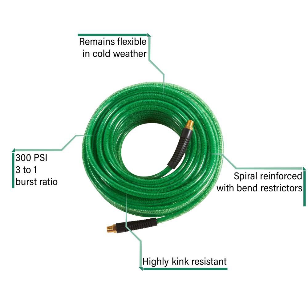 Professional Grade Polyurethane Air Hose 50 Ft. X 1/4 in 19412QPM