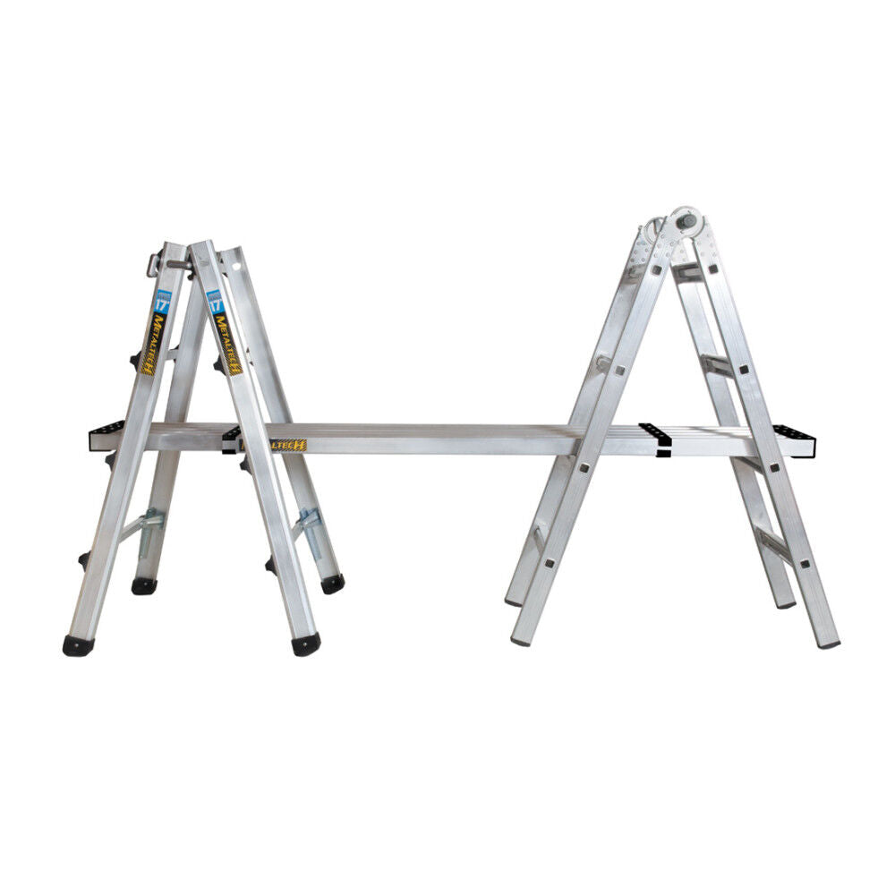 17ft Telescoping Multi-Position Ladder Aluminum Grade 1A E-MTL7100AL