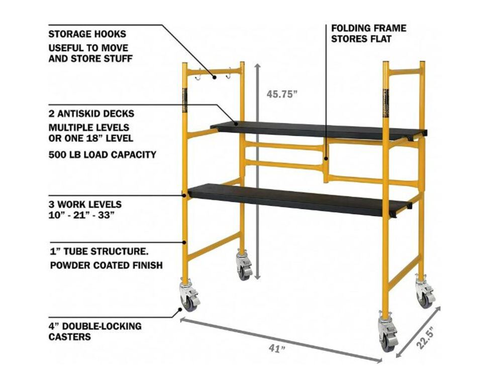 4-ft x 41-in x 23-in Steel Portable Scaffold I-IMCN