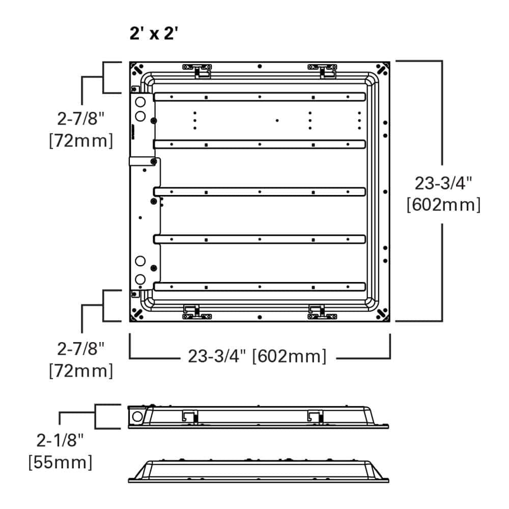 GPT Series Prismatic LED Panel 27W 2 x 2' 3500 Lumen 3009798