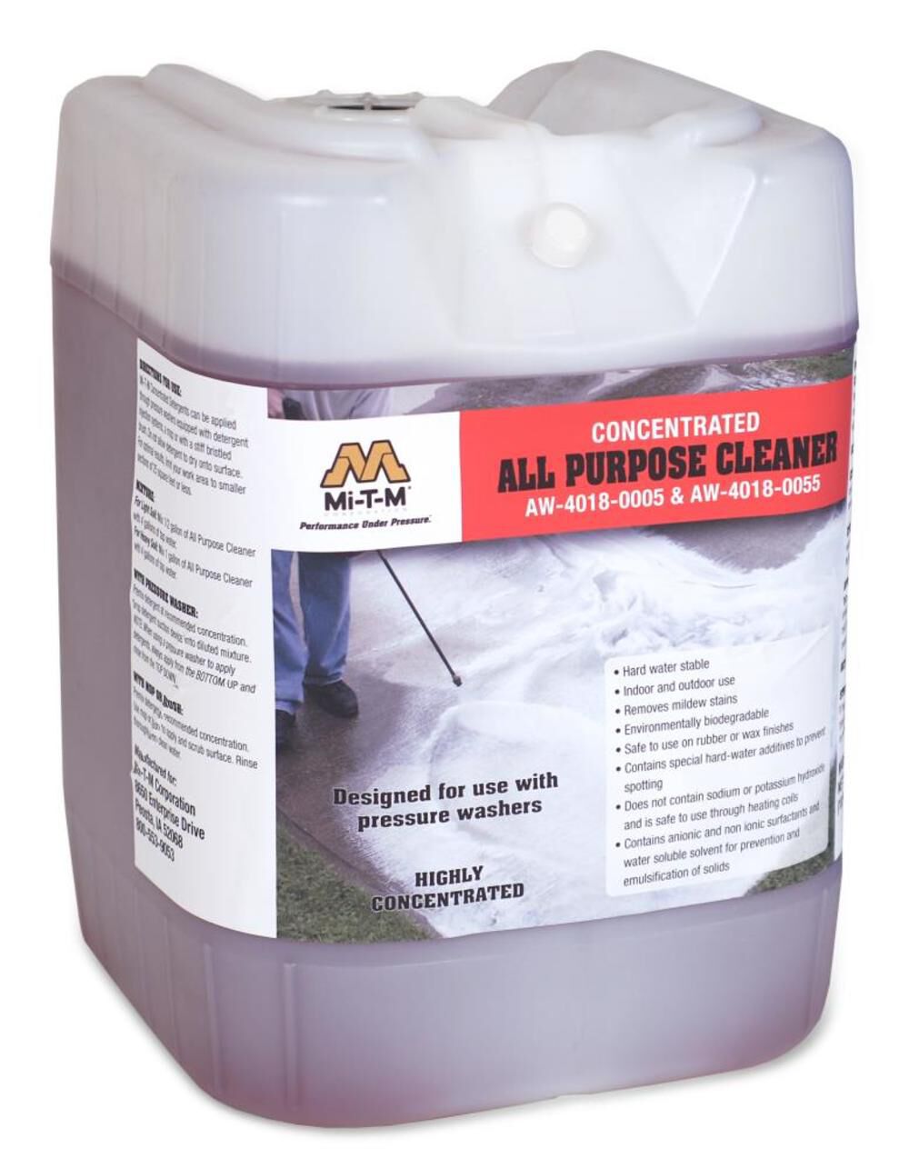 5 Gallon All Purpose Cleaner Designed for use with Pressure Washers AW-4018-0005