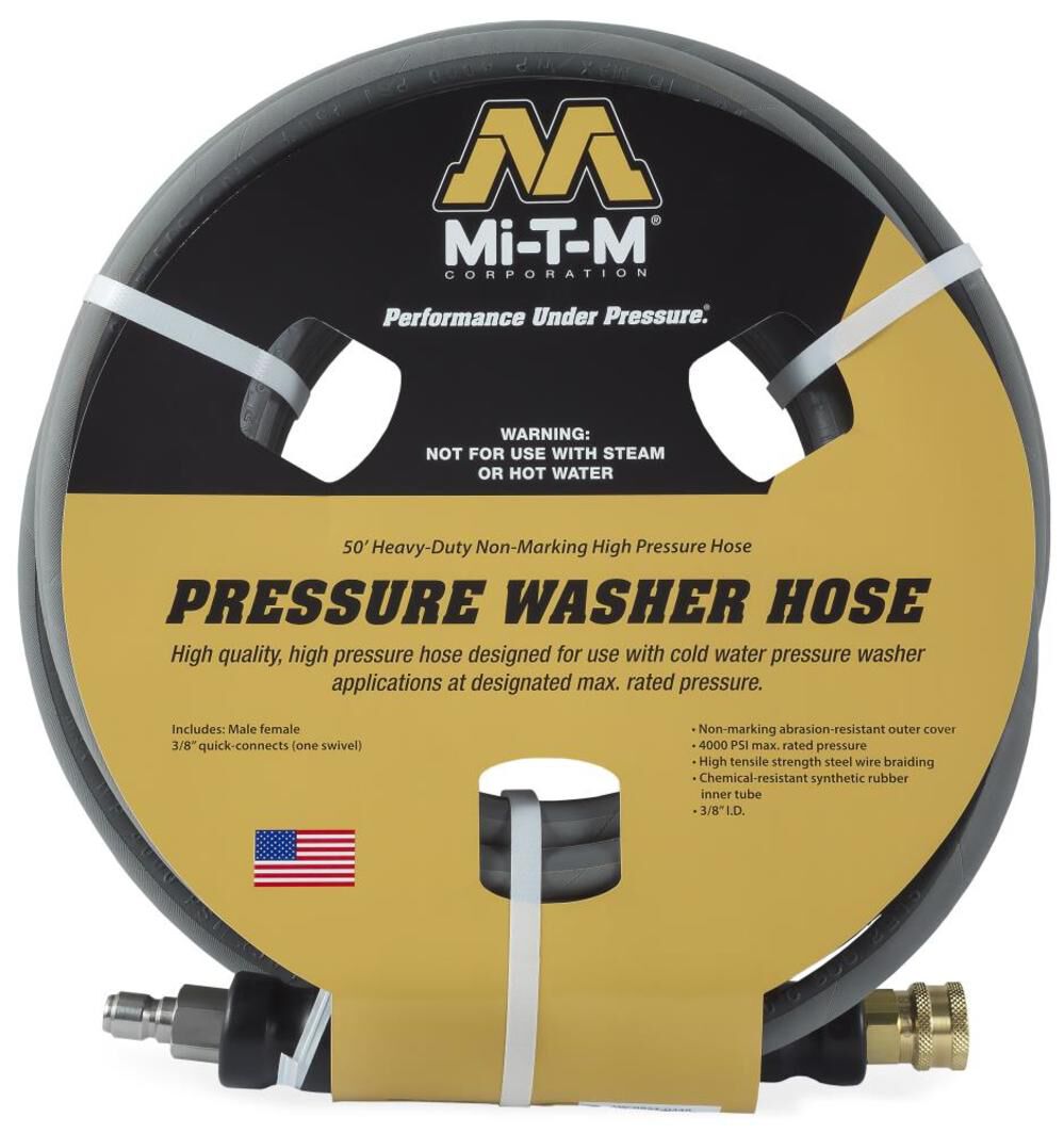 50' x 3/8in Heavy Duty Pressure Washer Hose 4000 PSI AW-0851-0338