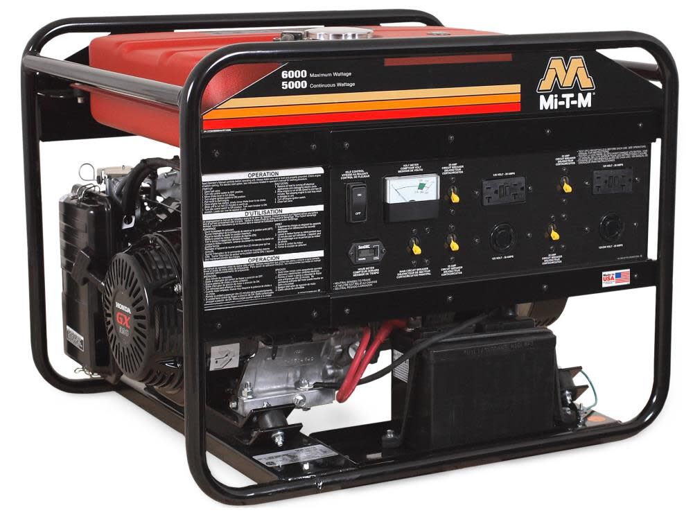 6000 watt Gas Generator with Electric Start Honda Engine GEN-6000-0MHE