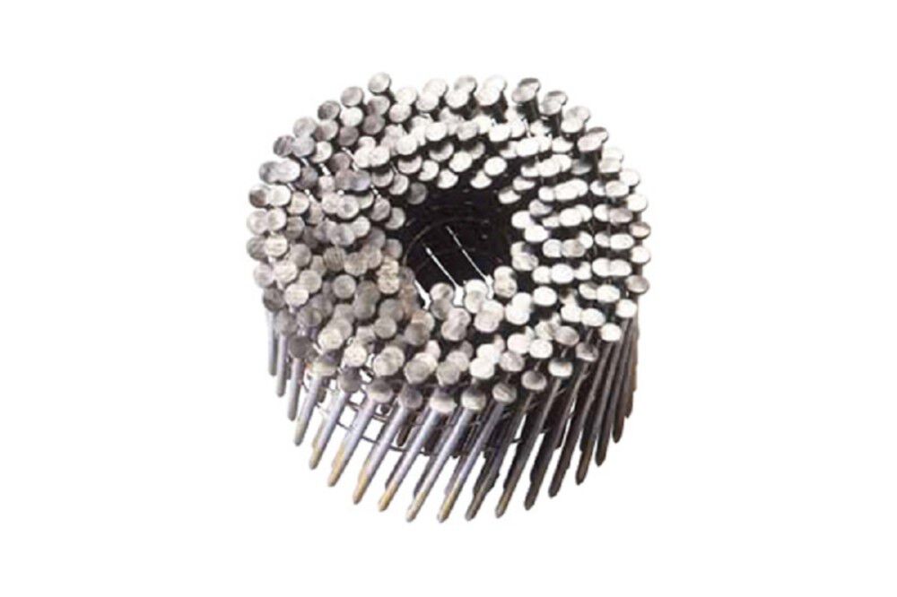 3 X .131 Smooth Round Head Wire Coil Nails - 4500 Nails 15358