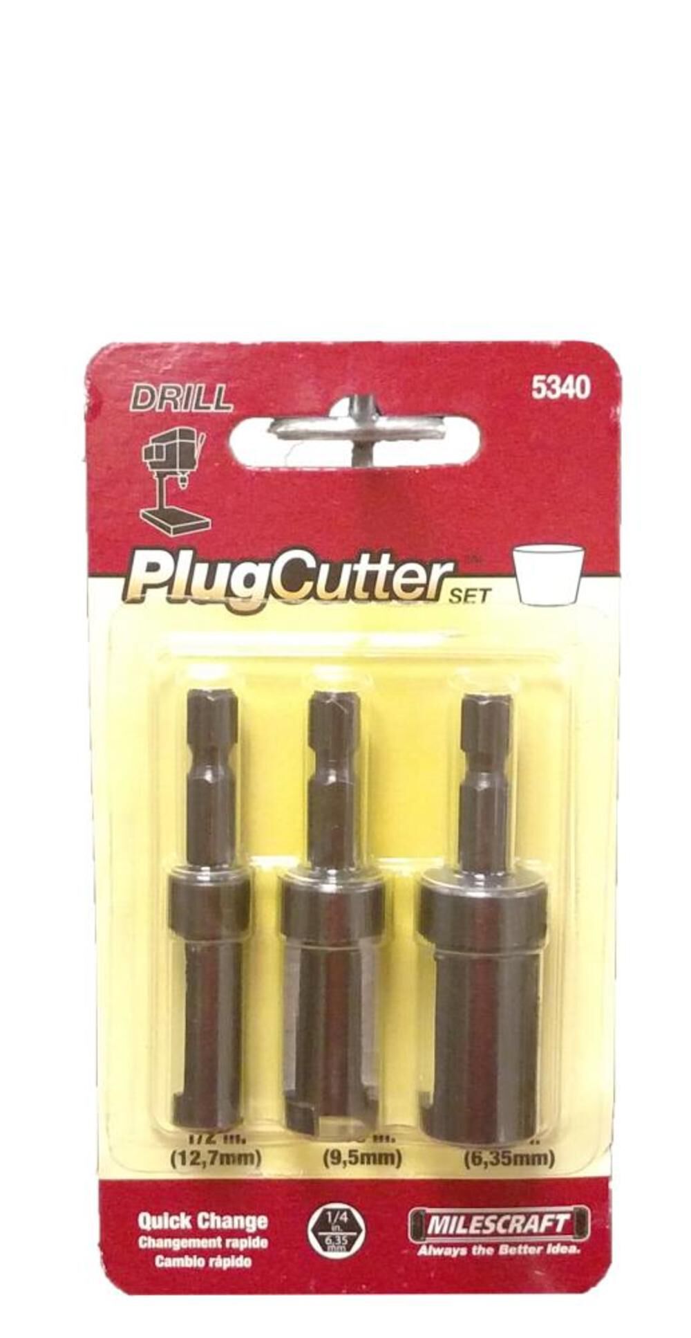 3-Piece Plug Cutter Set 5340