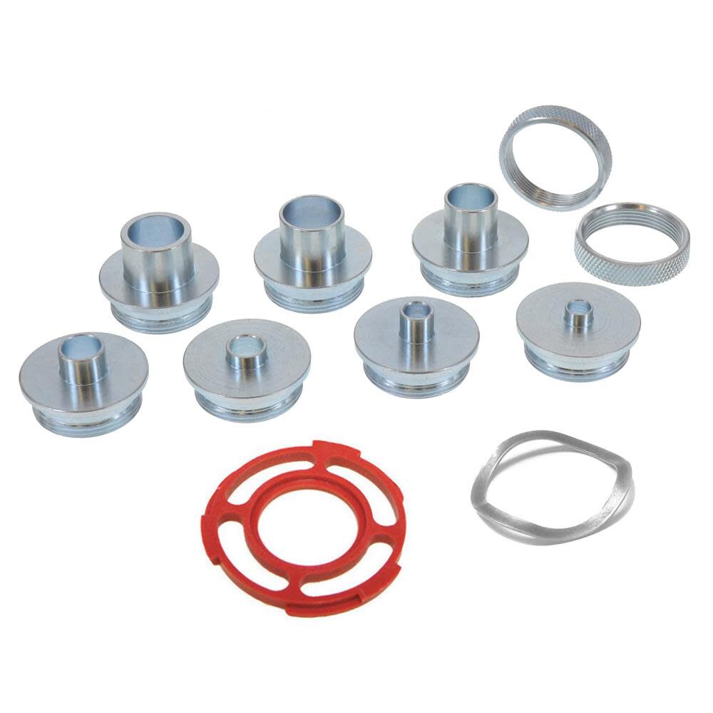 Metal Bushing Set- 10 Piece Router Template Guide Set with Wave Washer 1228