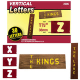 Vertical Letters 1.5in 30pc 2205