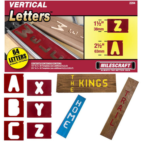 Vertical Letters 2.5in & 1.5in 64pc 2204