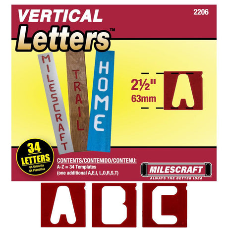 Vertical Letters 2.5in 34pc 2206