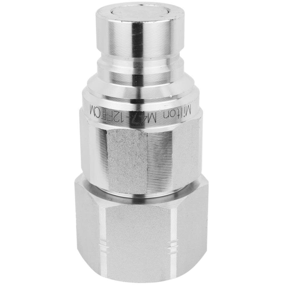 3/4in NPTF Hydraulic Flush Face Coupler Plug Half M47-12FFCM