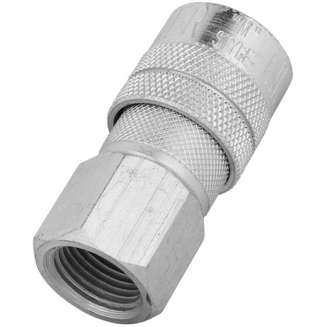 3/8in FNPT Industrial Interchange M Style Quick Connect Steel Coupler S-718ST