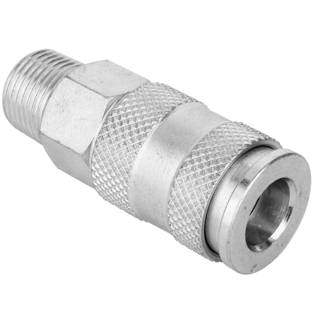 3/8in MNPT High Flow V Style Quick Connect Steel Coupler S-767ST