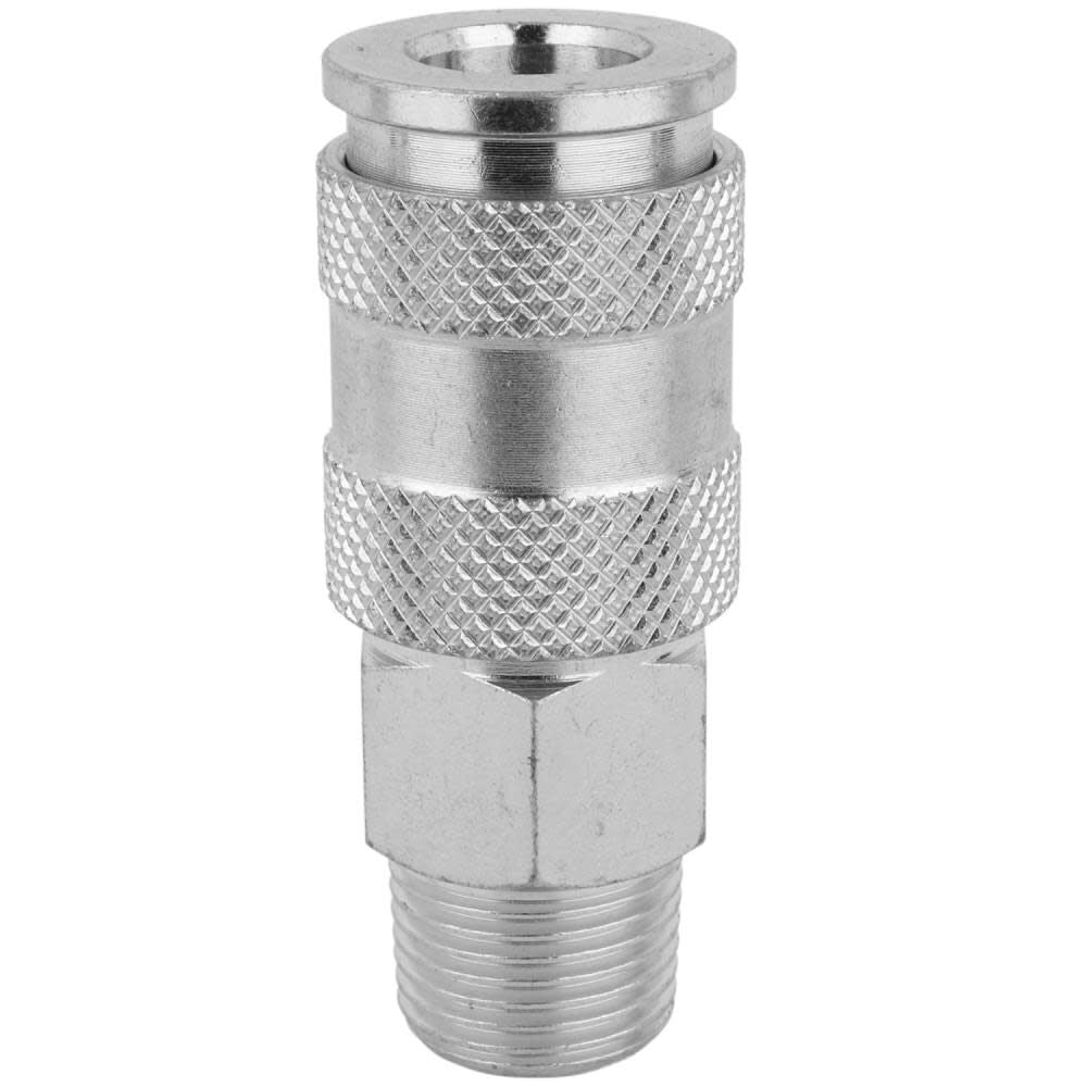 3/8in MNPT High Flow V Style Quick Connect Steel Coupler S-767ST