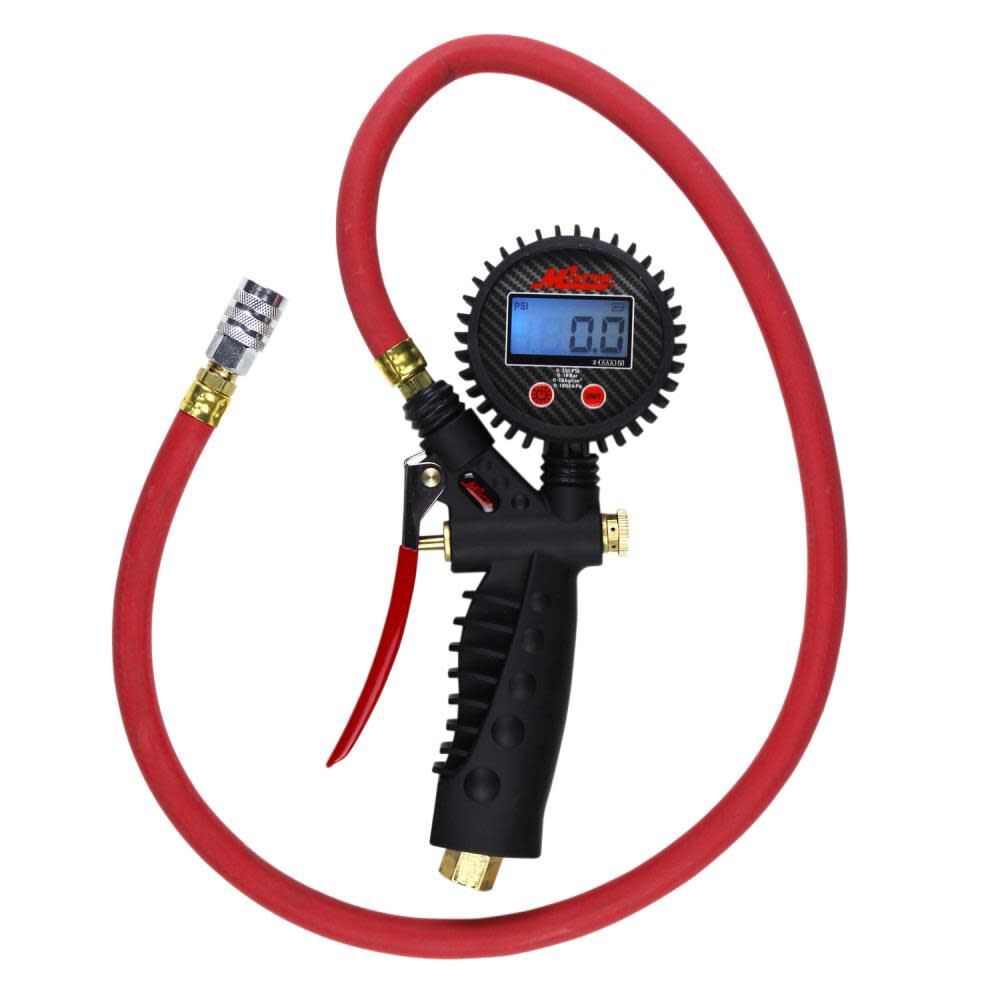 572D Pro Digital Pistol Grip Inflator Gauge - 36in Hose and Kwik Grip Safety Chuck - 255 PSI 572D